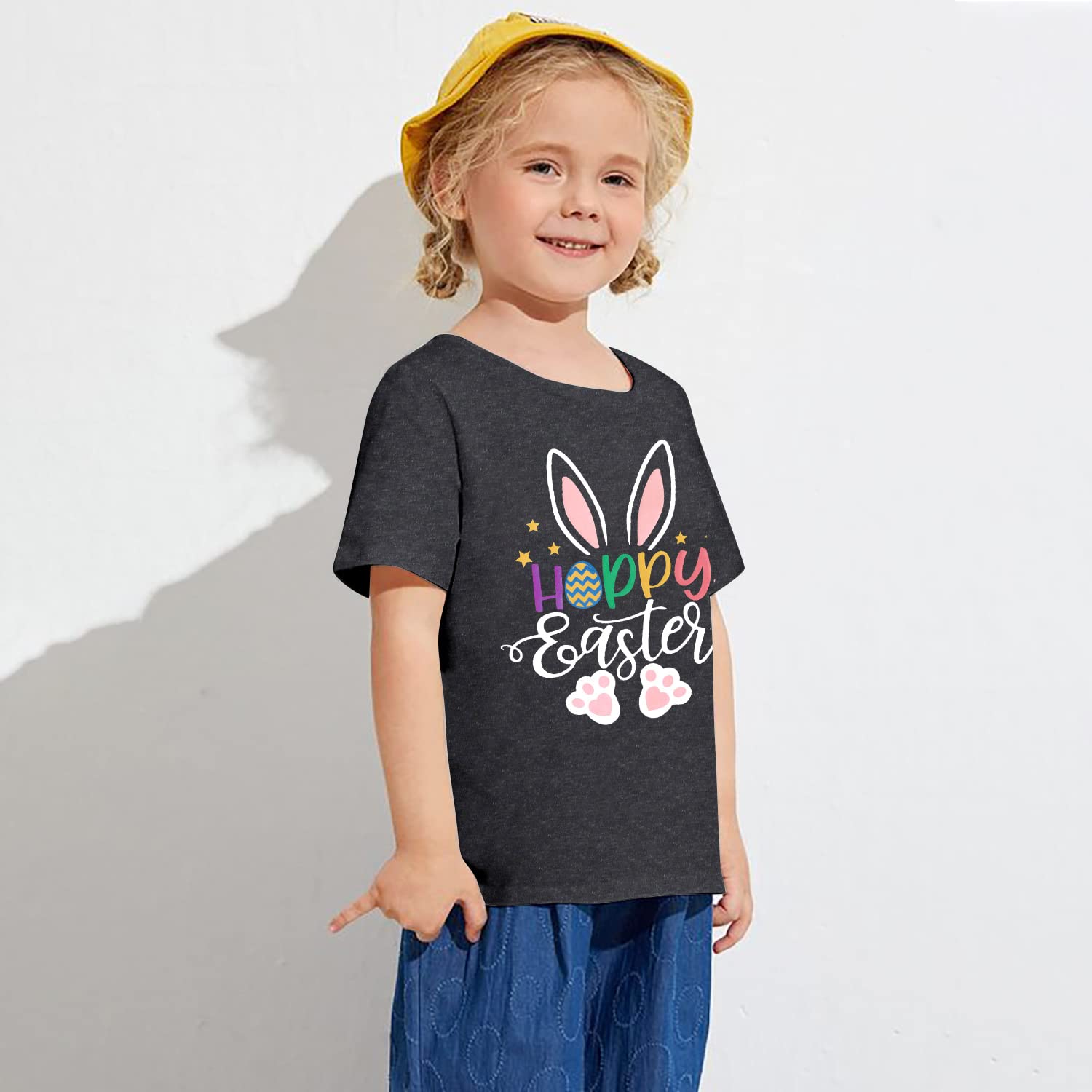 Easter Baby Shirt - Cute Bunny Print Cotton T-Shirt for Toddlers | Brother & Sister Matching Easter Outfits | Soft Short Sleeve Top for Easter Egg Hunts & Family Photos
