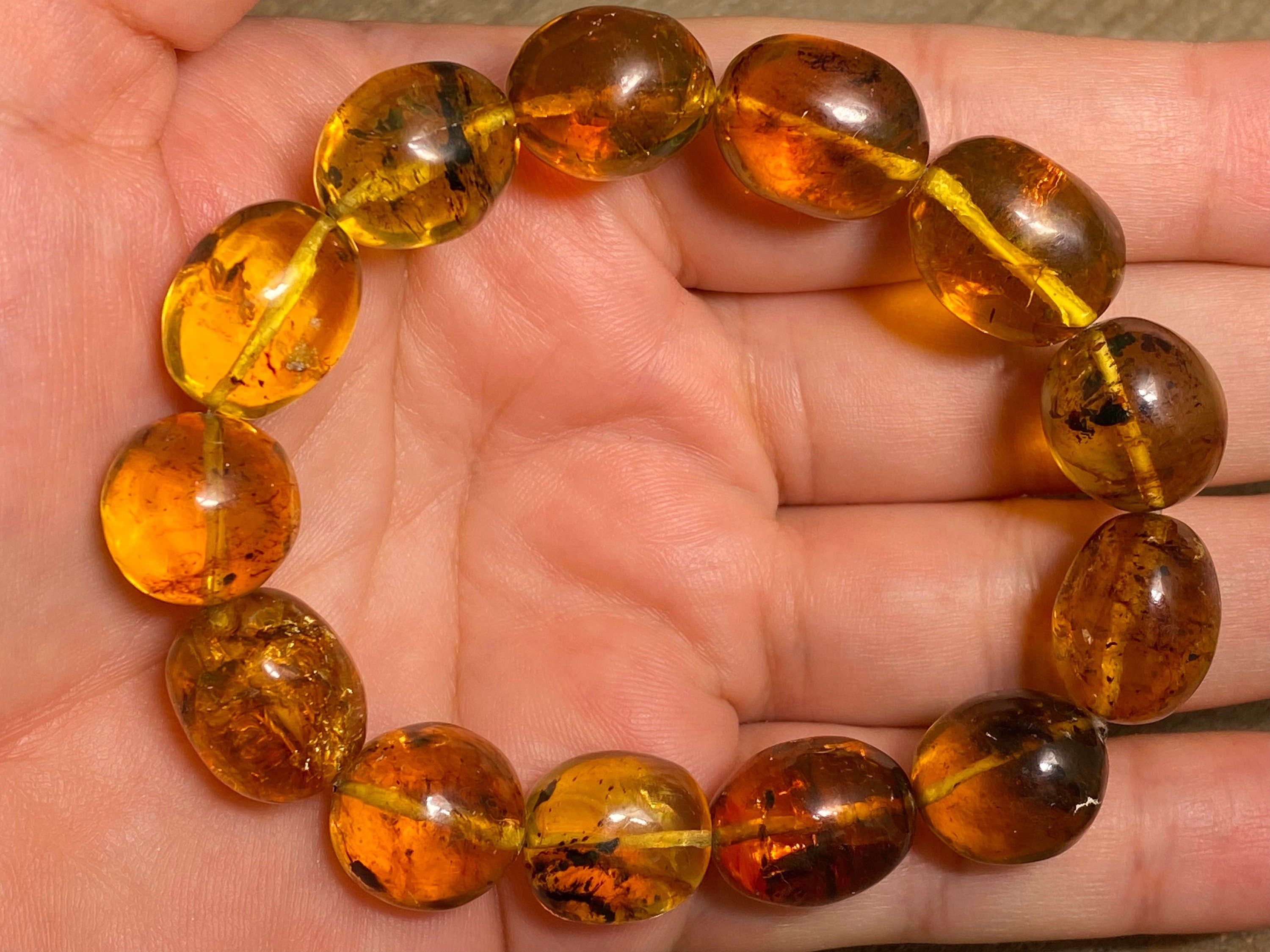 Handmade Mexican Amber Crystal Beaded Bracelet - Natural Healing Stones for Women, Unisex Jewelry Gift | Perfect for Meditation, Yoga & Spiritual Wellness