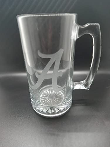 Personalized Custom Hand Etched 26.5 oz Mugs - College & Football Themed - Perfect for Gifts, Tailgating & Home Decor