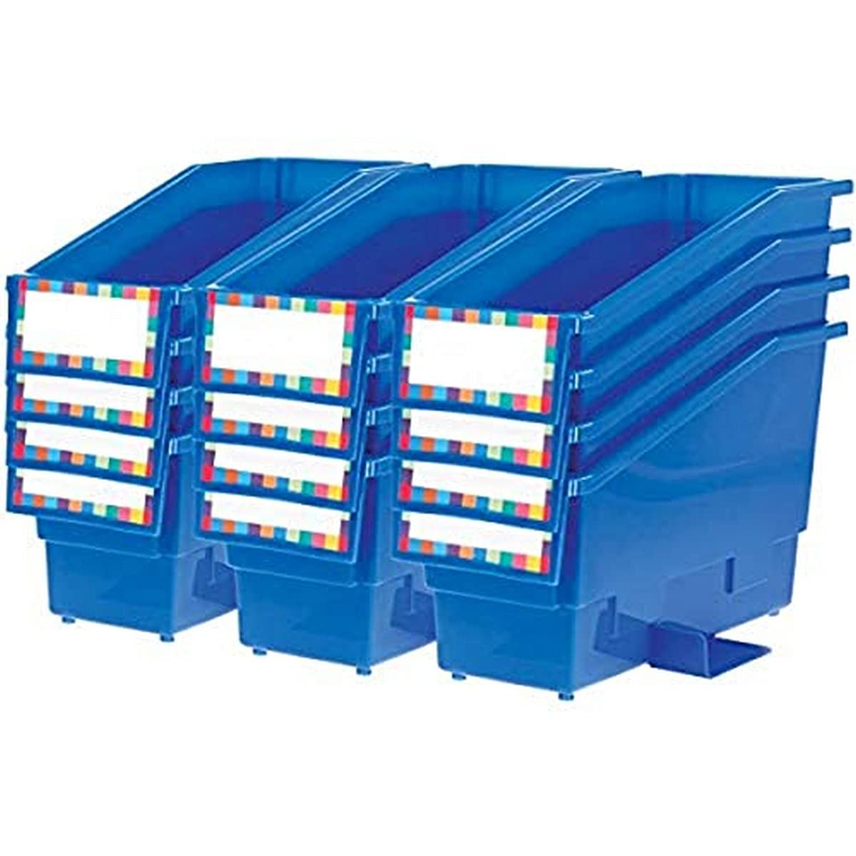 Non-Tip Book and Binder Holders Set of 12 - 21 Colors | 5.5