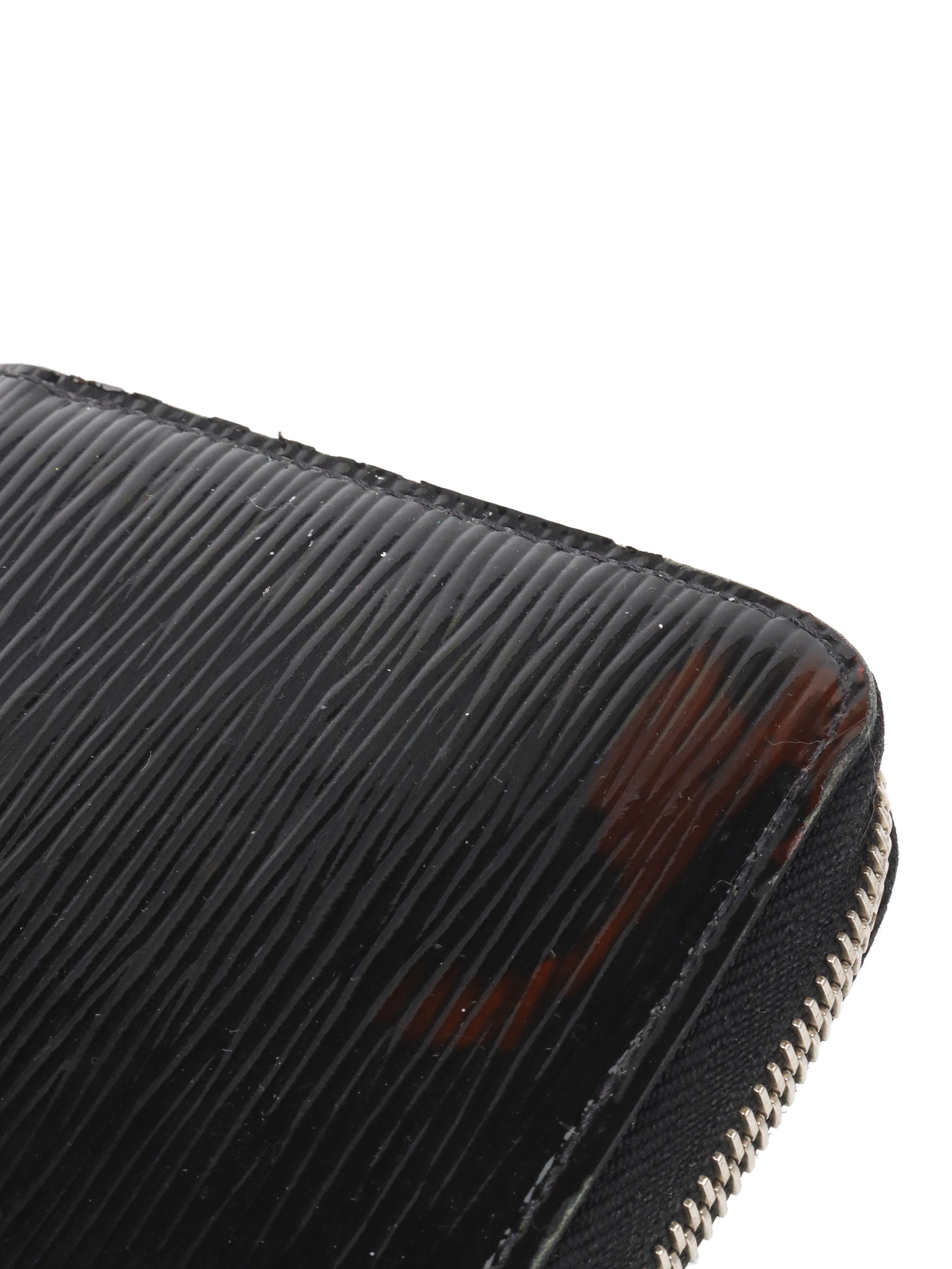 Louis Vuitton Black EPI Leather Zip Wallet for Men & Women | Luxury Compact Card Holder with RFID Protection | Perfect for Travel, Business & Everyday Use