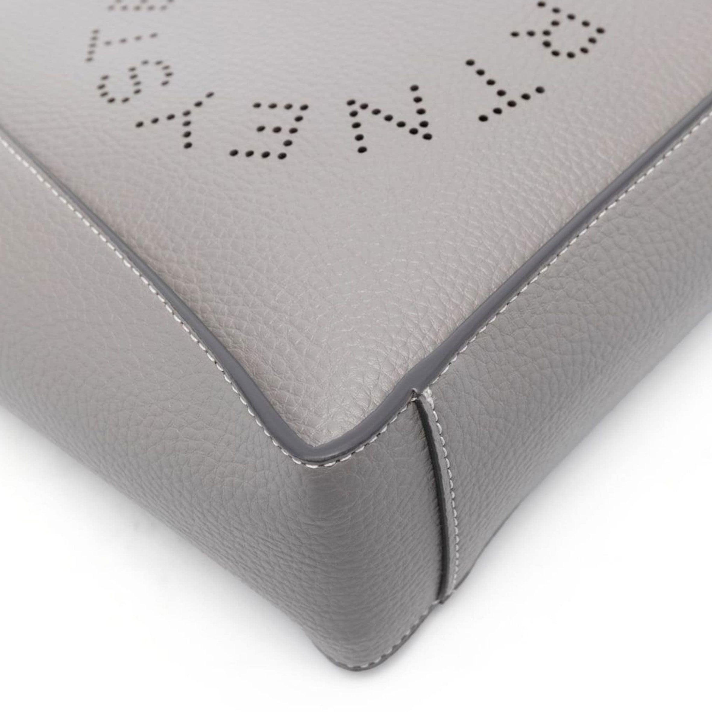 Stella Logo Mini Crossbody Hobo Bag - Grain Perforated Leather in Smoke Color | Perfect for Everyday Use, Travel & Casual Outings