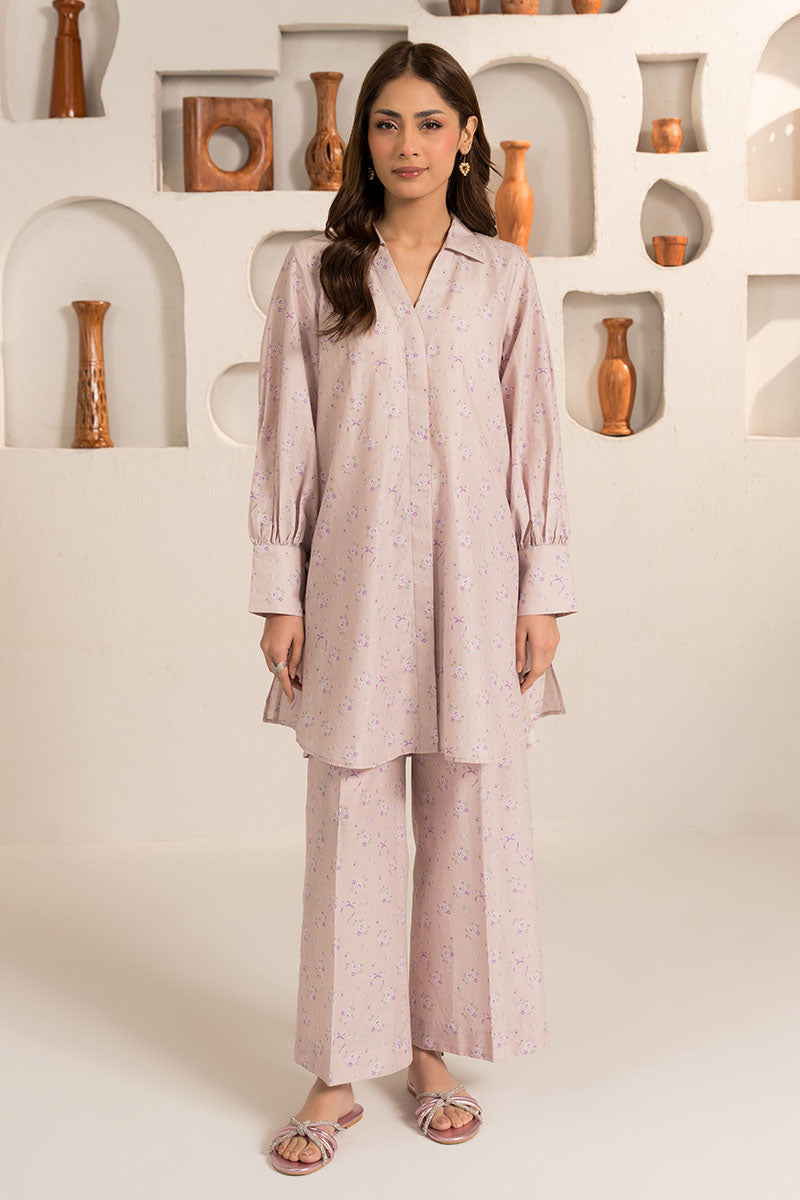 Hushed Rose 2-Piece Outfit Set - Stylish Women's Shirt & Comfortable Trousers for Casual Wear, Office & Date Night