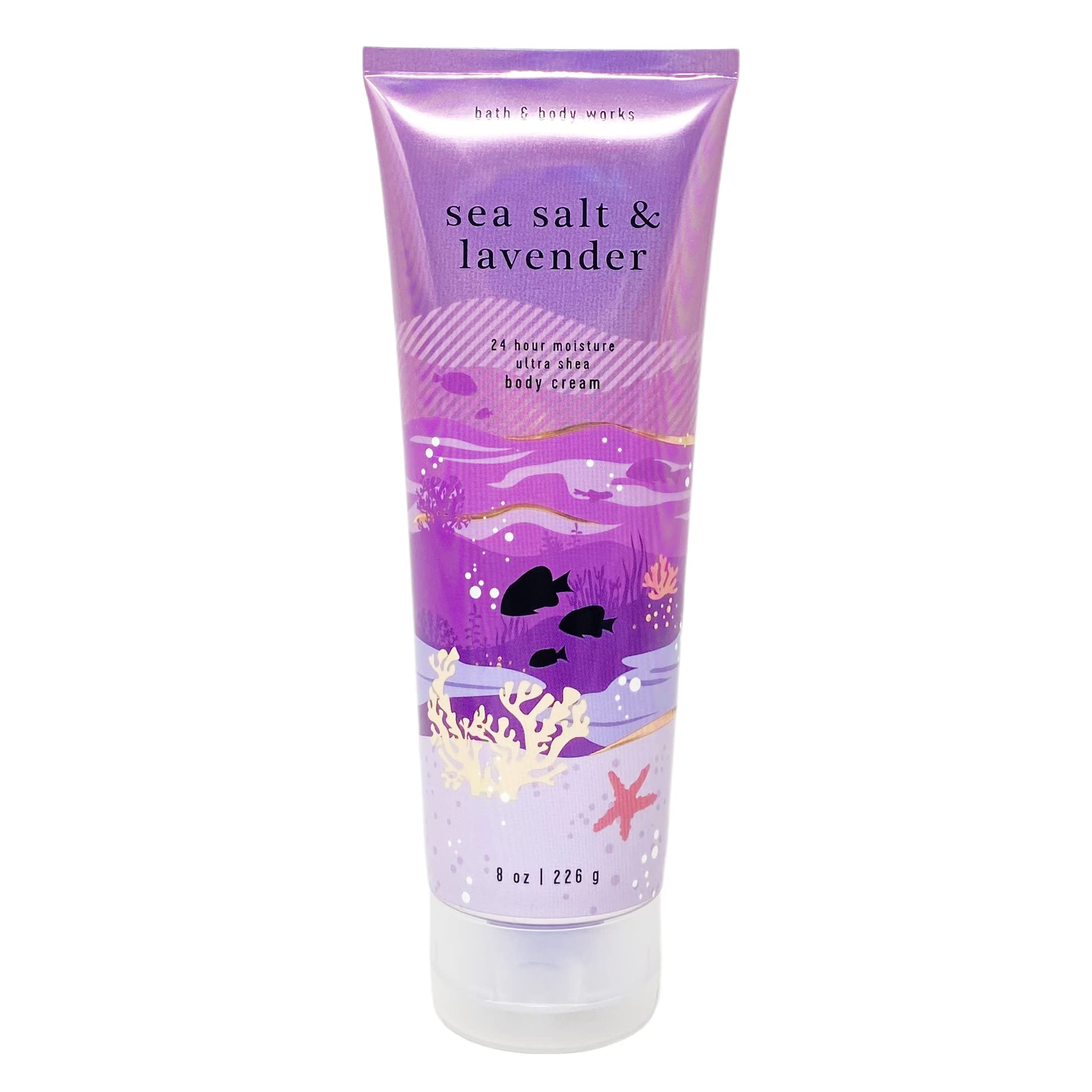 Bath & Body Works Sea Salt & Lavender 3-Piece Gift Set - Full Size Body Cream, Lotion & Shower Gel for Relaxing Spa & Self Care at Home