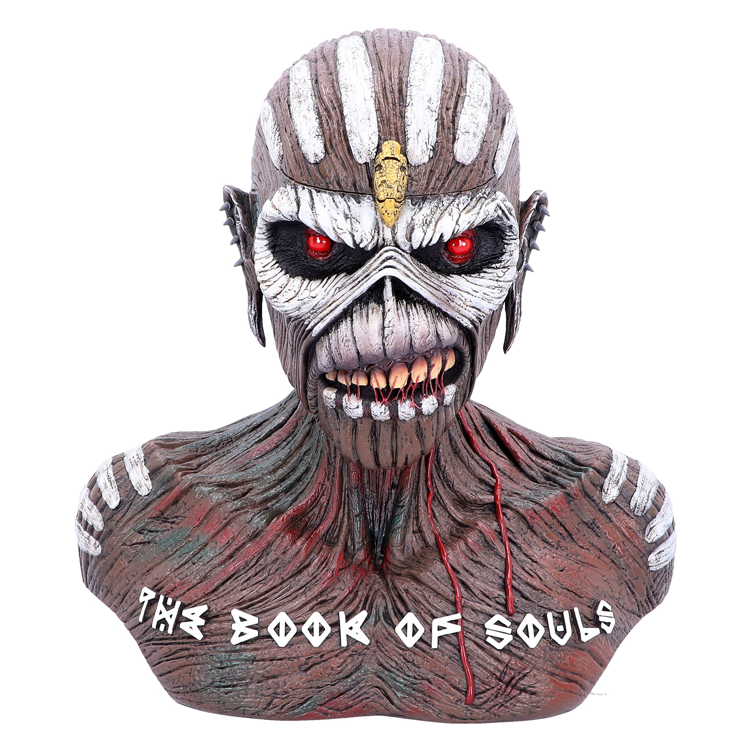 Official Iron Maiden Book of Souls Bust Box - Licensed Collectible Statue (26cm Large, Brown) | Perfect for Metal Music Fans & Home Decor | Great Gift for Rock Memorabilia Collectors