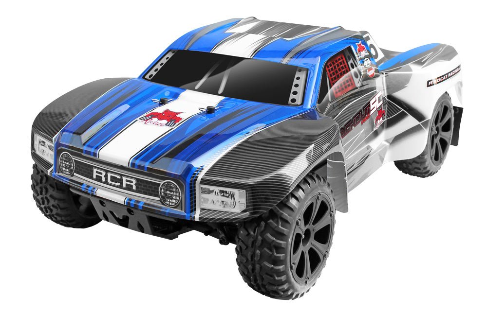 Redcat Racing Blackout SC Pro 1/10 Scale Brushless Electric Short Course Truck - Waterproof RC Truck with 2.4GHz Radio System | Off-Road Racing, Backyard Bashing & Competitive RC Events (Blue)