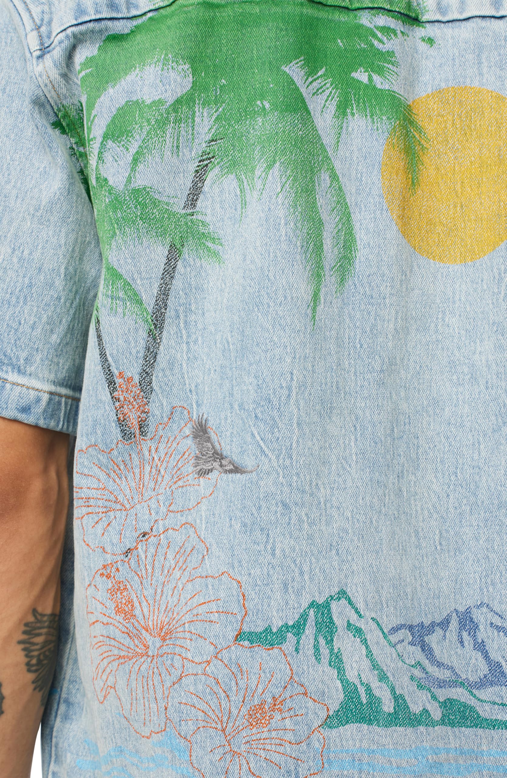 HUDSON Men's Short Sleeve Button Up Camp Shirt - Casual Summer Shirt for Men, Lightweight Breathable Fabric - Perfect for Beach, Vacation, and Outdoor Activities