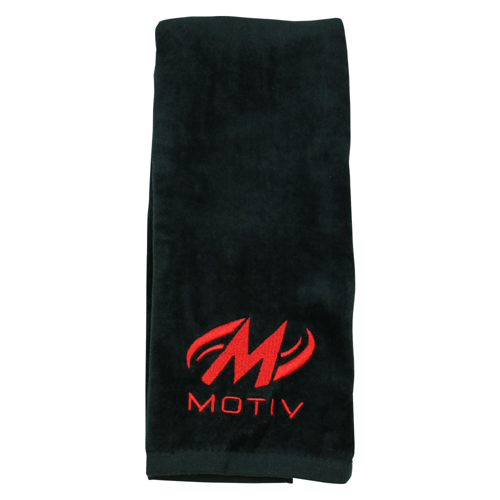 Motiv Competition Towel Red - High-Performance Microfiber Bowling Towel for Enhanced Grip & Ball Cleaning | Perfect for Bowling Tournaments & Practice Sessions