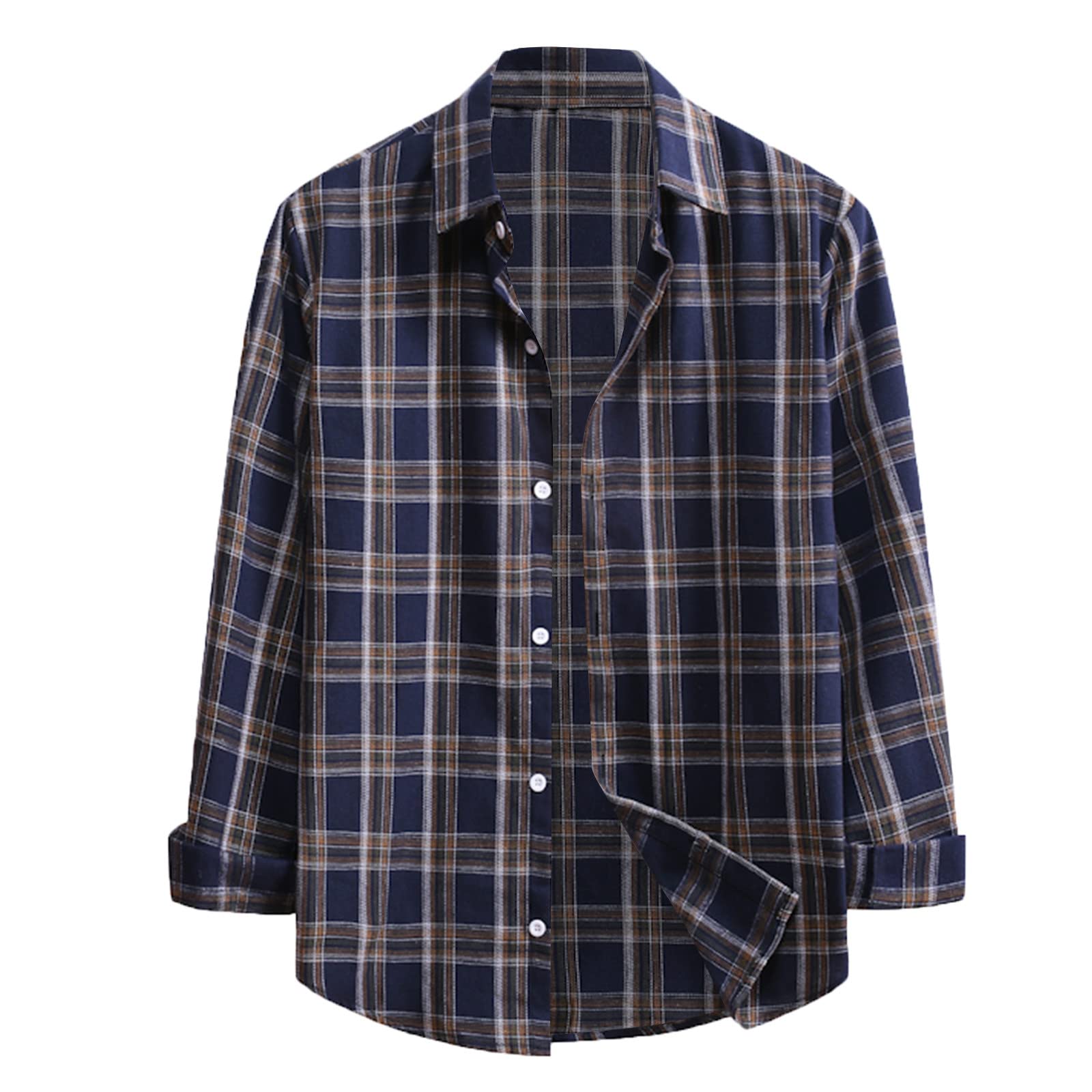 Men's Oversized Plaid Shirt Jacket Cardigan - Casual Spring & Fall Fashion Shirt for Men | Perfect for Layering, Outdoor Activities & Streetwear Style