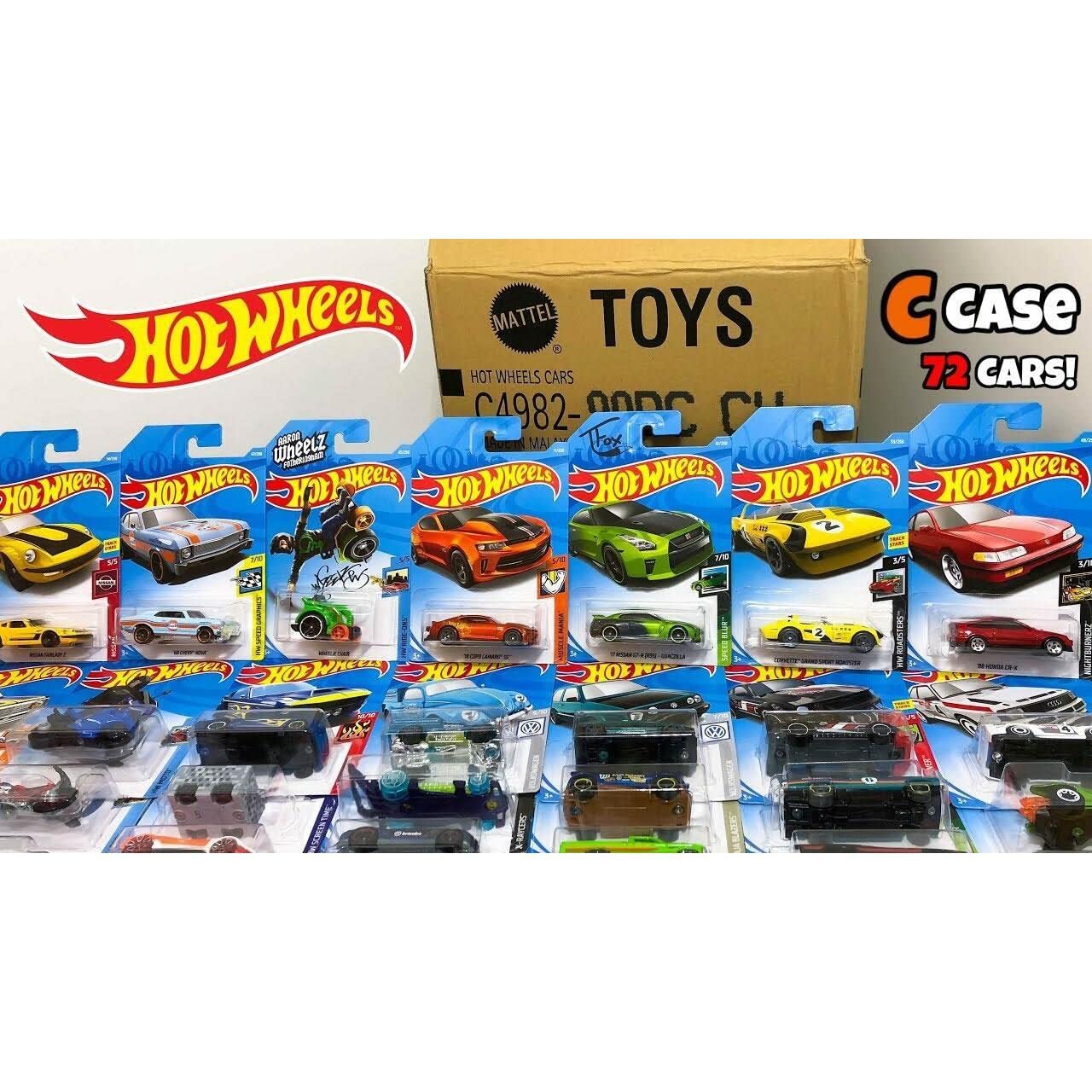 Mattel Hot Wheels 72-Piece Assorted Die-Cast Toy Cars Collection for Kids - Perfect for Playtime, Birthday Gifts & Car Racing Games