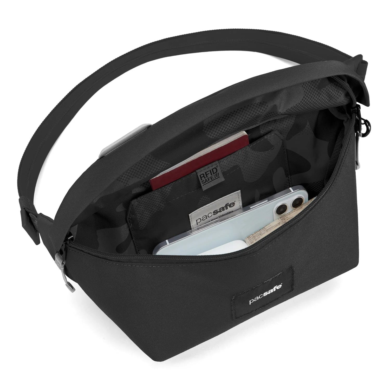 Pacsafe Go Anti-Theft Sling Pack - Secure Crossbody Bag for Travel, Commuting & Outdoor Adventures | RFID Protection & Cut-Resistant Straps