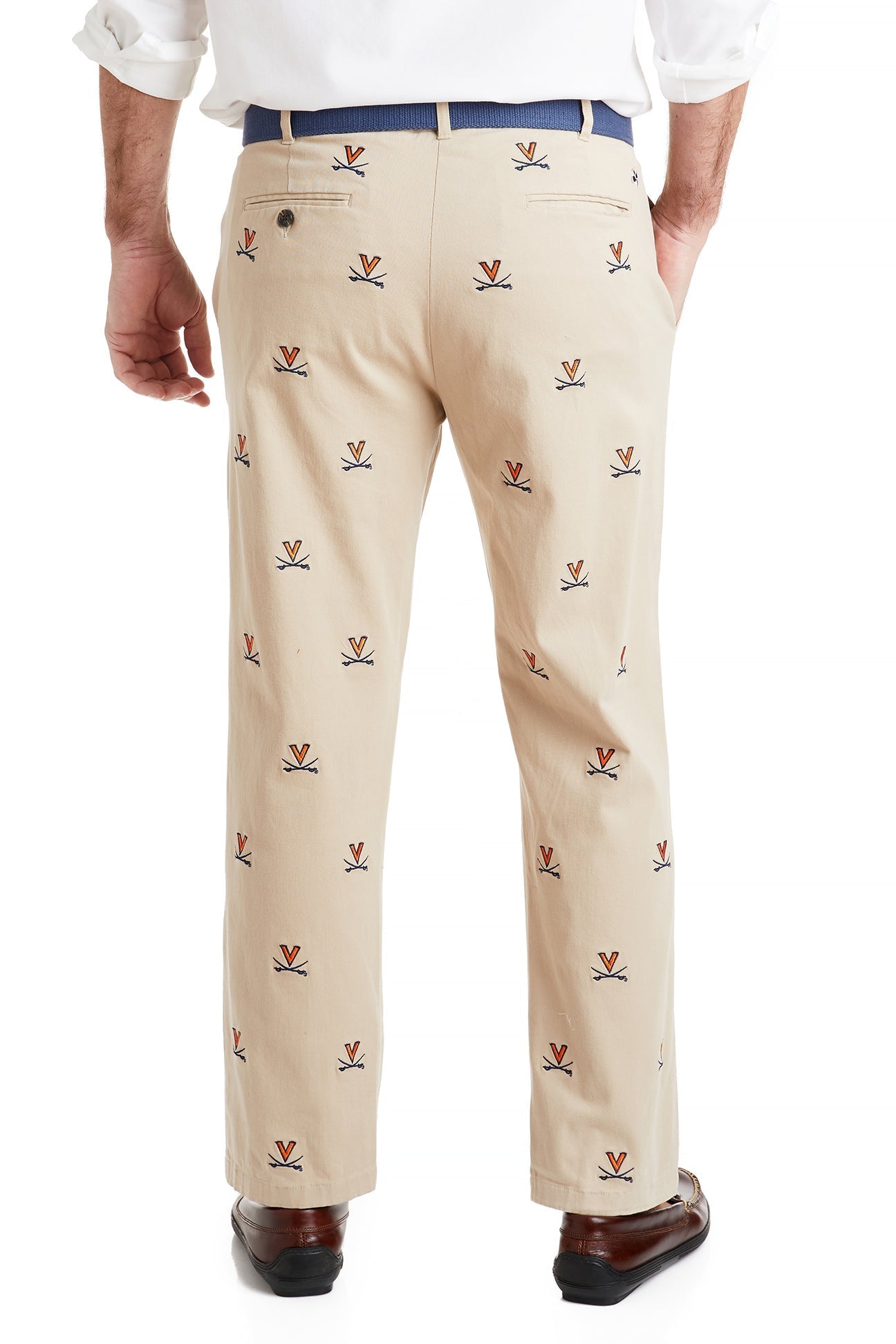 UVA Collegiate Stretch Twill Pants for Men & Women - Comfortable Khaki Casual Trousers for School, Work & Everyday Wear