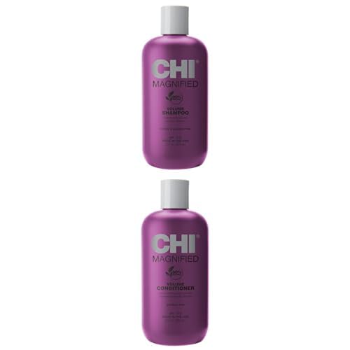 CHI Magnified Volume Shampoo & Conditioner Set - Volumizing & Strengthening Hair Care for Fine Hair, Sulfate-Free Formula (12 Oz Each) - Perfect for Daily Use & Salon-Quality Results at Home