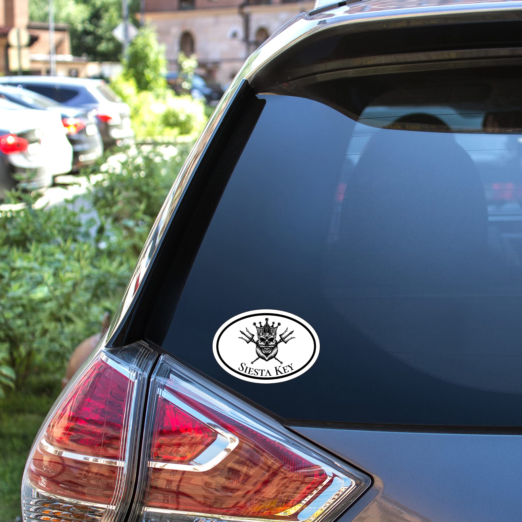 WickedGoodz Sea King Siesta Key Vinyl Decal - Durable Florida Bumper Sticker for Laptops, Tumblers, Windows, Cars, Trucks & Walls - Perfect for Beach Lovers & Coastal Decor