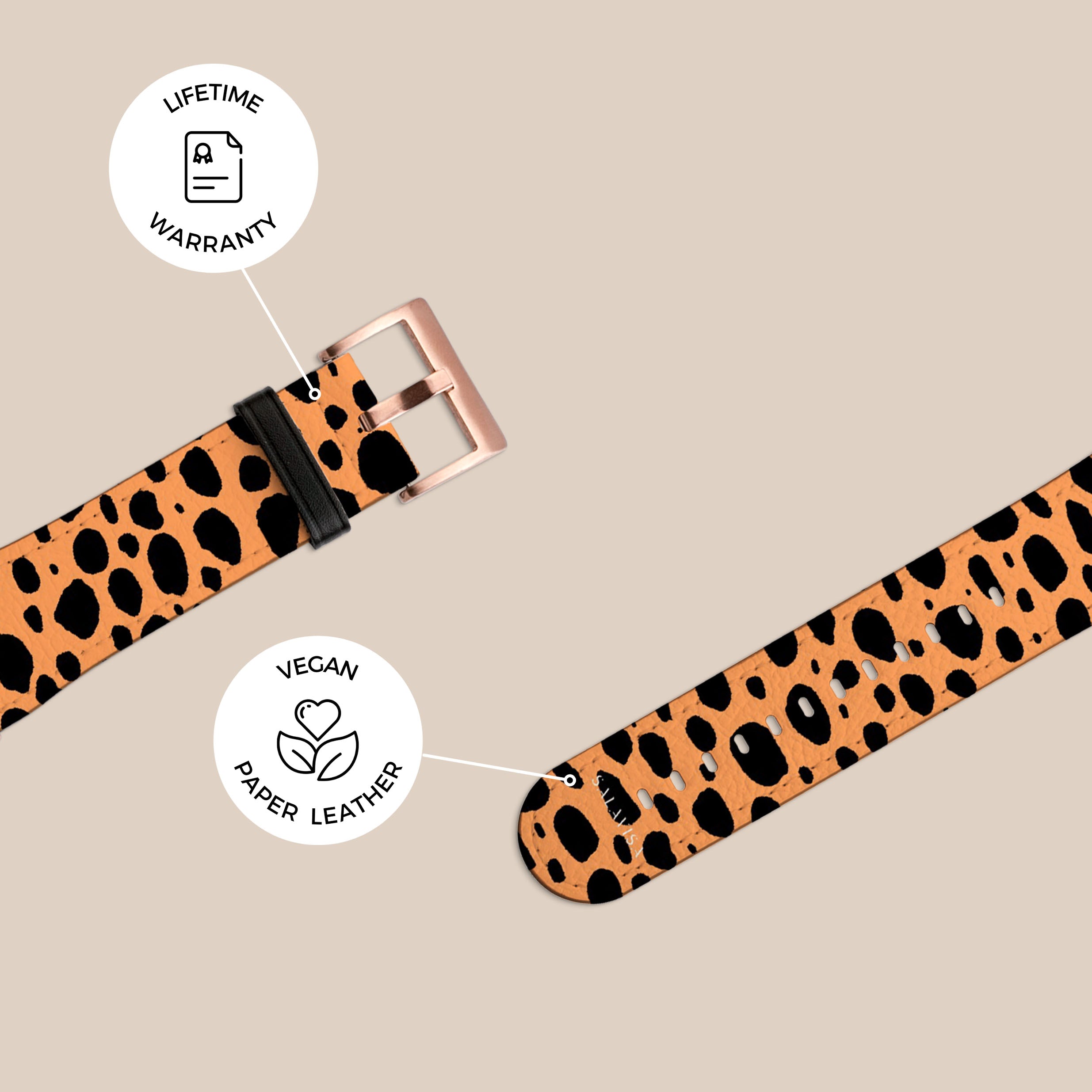 Premium Cheetah Print Galaxy Watch Band - Stylish & Durable Replacement Strap for Samsung Galaxy Watch - Perfect for Workouts, Running & Everyday Wear