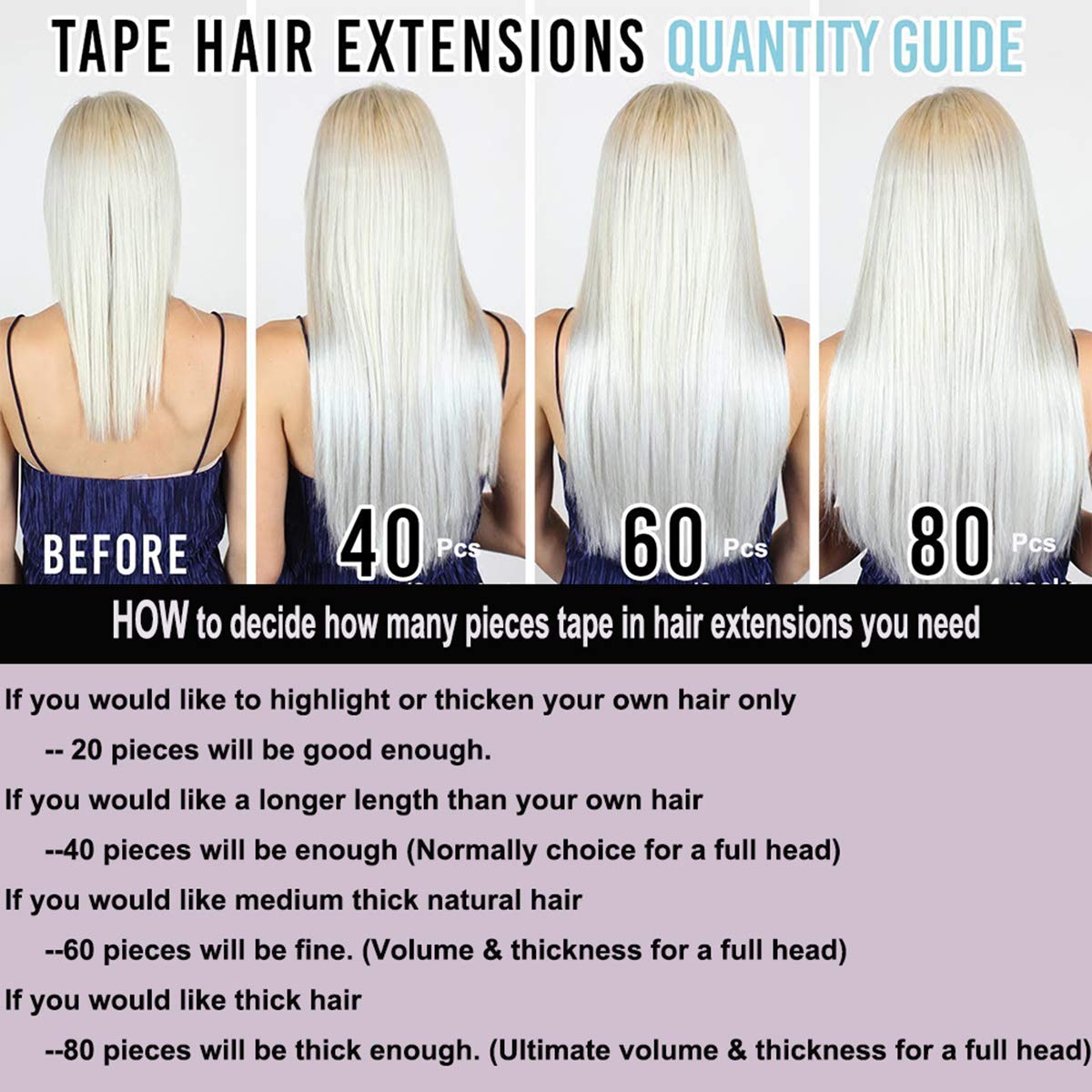 20 Inch Tape in Hair Extensions Human Hair - 12 Pieces Skin Weft Straight Thick Natural Hair Extensions with 20pcs Replacement Tape (50g, Darkest Brown #2) for Daily Styling, Volume Boost & Special Occasions