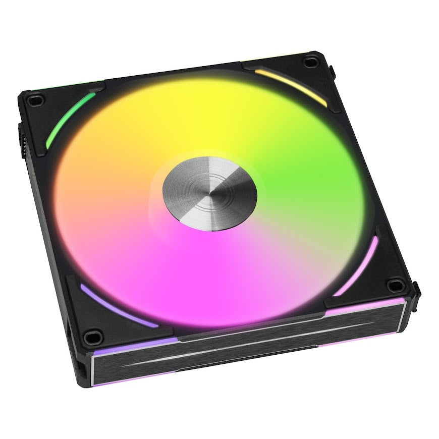 Lian Li UNI FAN AL V2 140mm RGB PWM PC Cooling Fan - High Performance, Quiet, Black/White (UF-AL140V2) - Perfect for Gaming PC, Case Cooling & Custom Builds