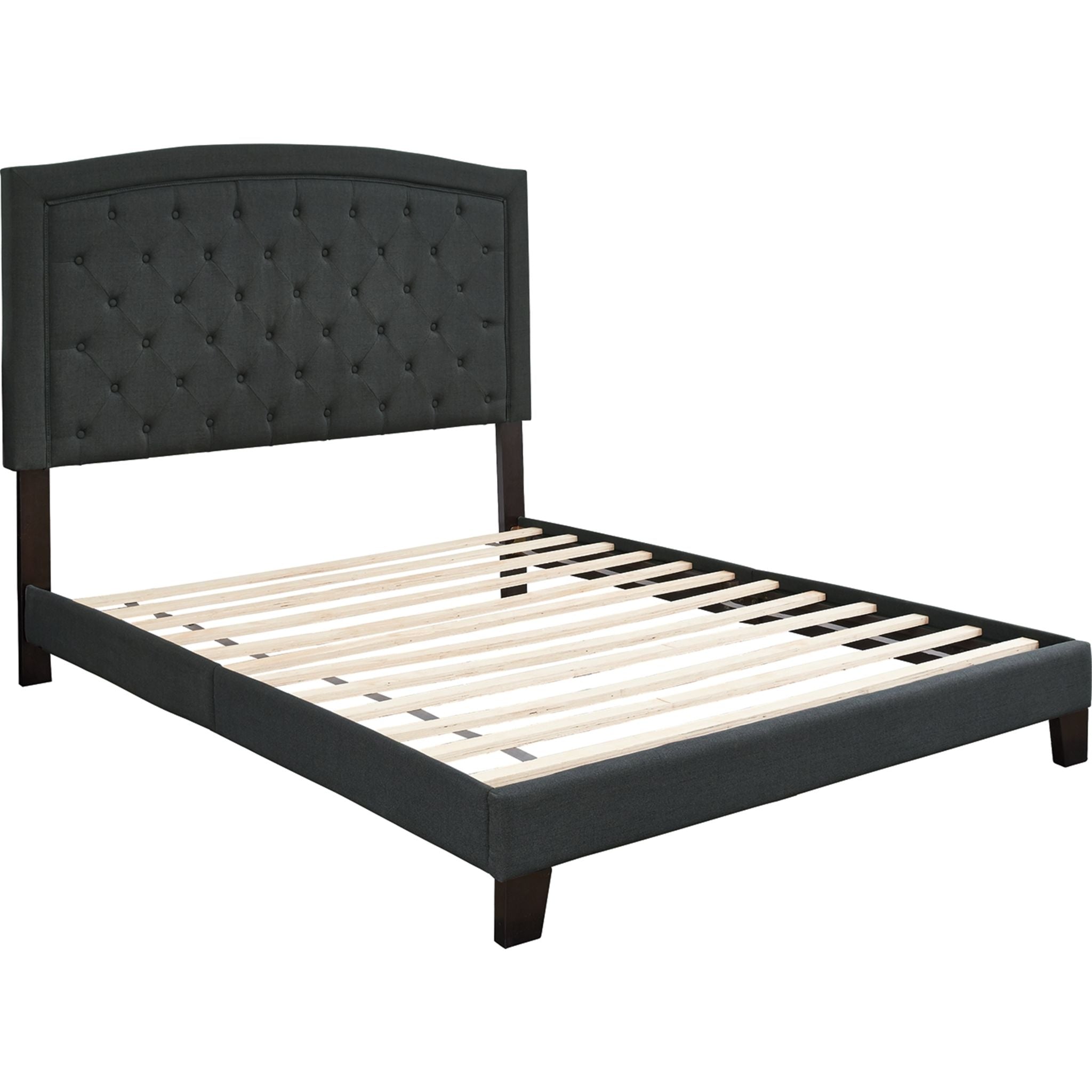 Adelloni Queen Size Bed Frame with Headboard - Modern Platform Bed for Bedroom, Guest Room, or Dorm - Sturdy Wooden Slat Support & Easy Assembly