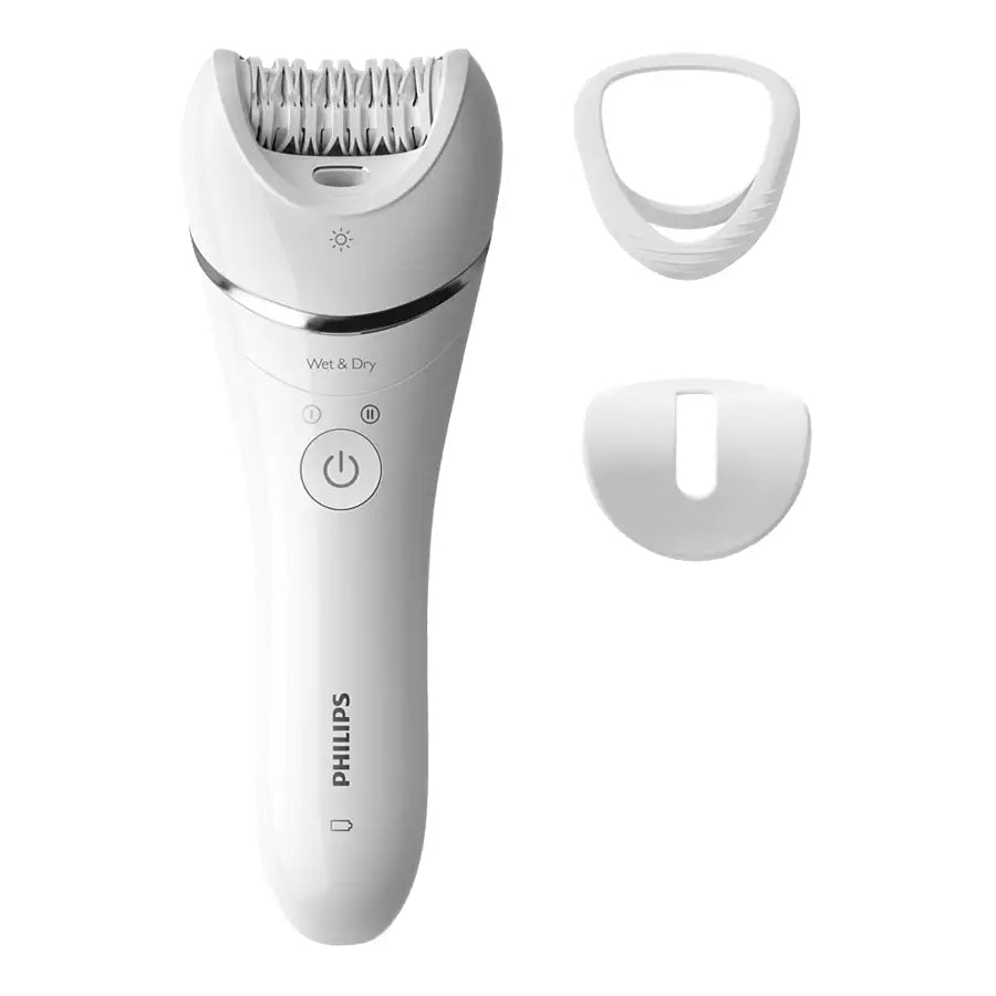 BRE700 Wet & Dry Epilator for Women - Painless Hair Removal for Legs, Arms, Bikini & Face - Cordless Rechargeable Electric Shaver - Perfect for Travel, Gym & Home Use