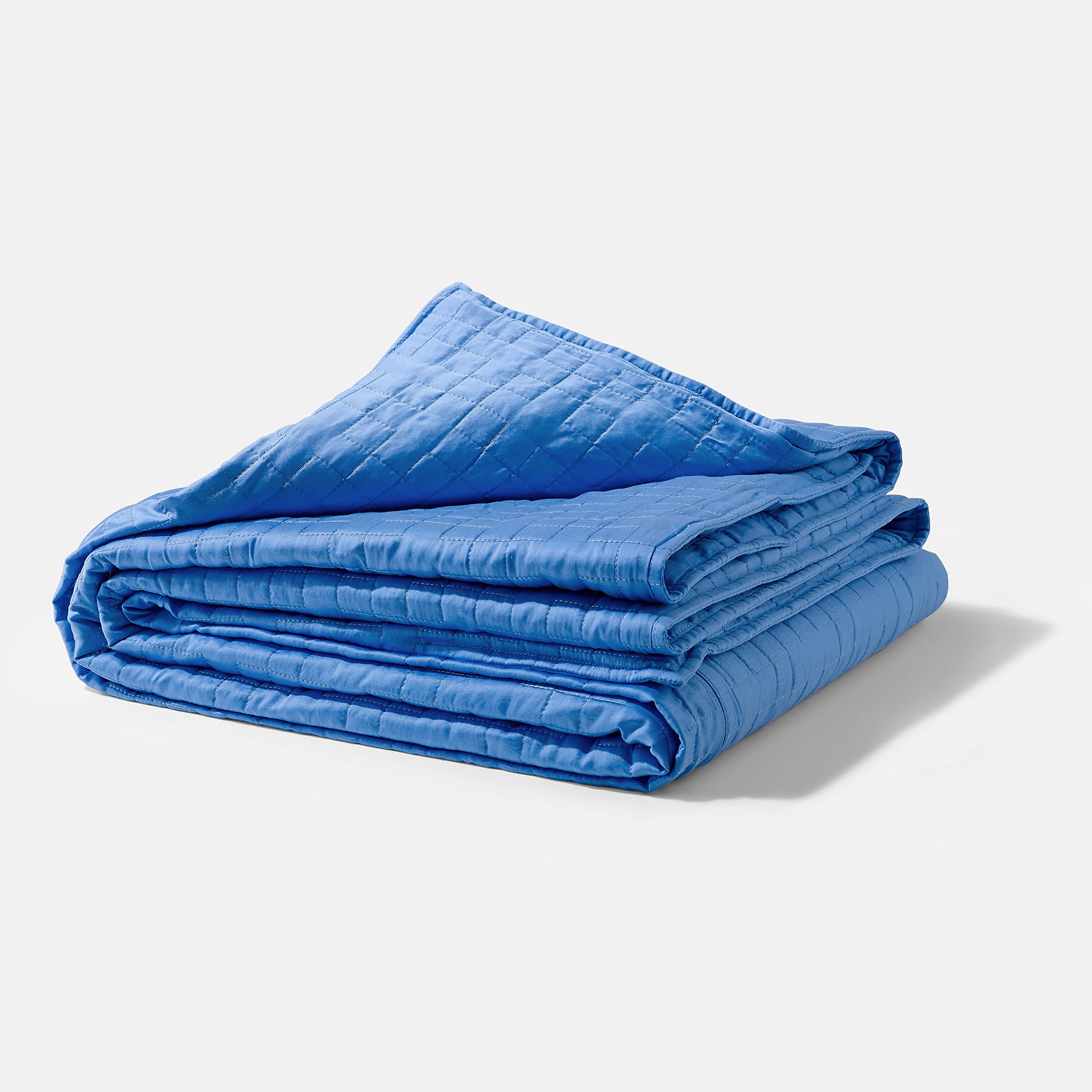 Upgraded Cooling Weighted Blanket for Adults - 15lbs Cerulean Blue Gravity Blanket, 48