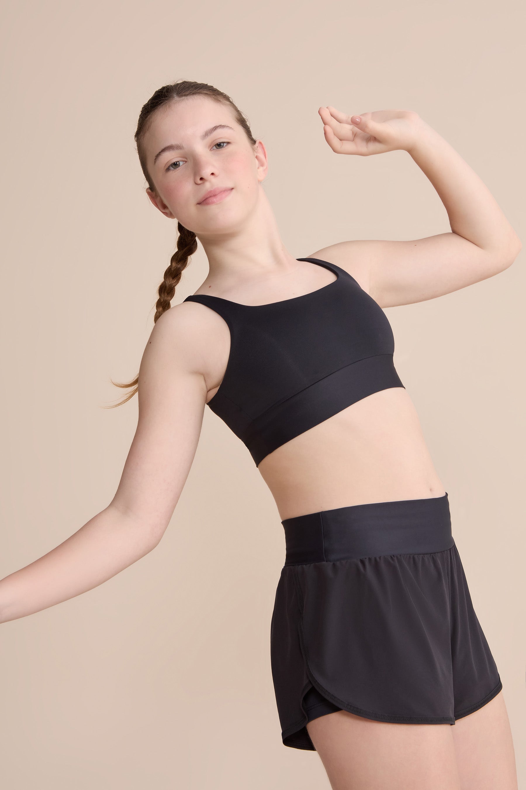 Move Sense® Kids Sports Bra for Girls - Breathable Comfort Support for Running, Yoga & Active Play - Perfect for School PE & Outdoor Activities