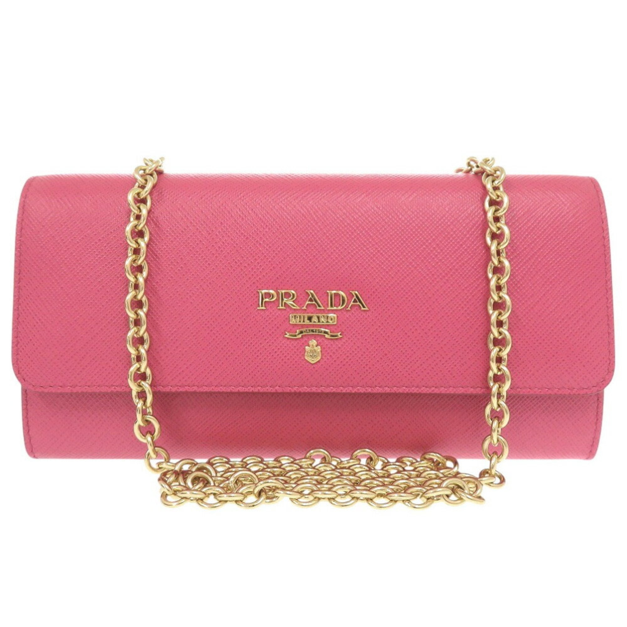 Affiano Leather Wallet on Chain for Women - Pink Crossbody Bag with RFID Protection | Perfect for Parties, Travel & Everyday Use
