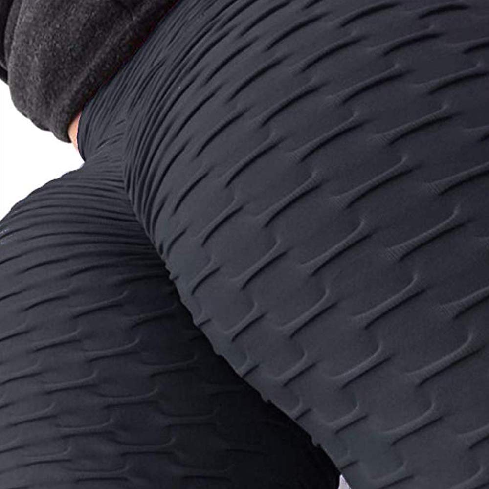 AGROSTE Women's High Waist Yoga Pants - Tummy Control Workout Leggings with Butt Lifting Design, Stretchy & Textured Booty Tights for Gym, Running & Everyday Wear