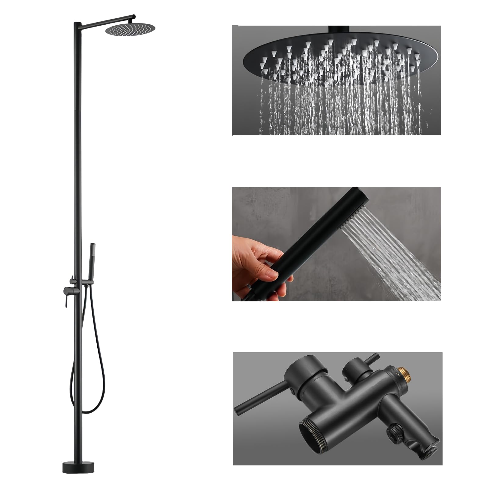 Freestanding Outdoor Shower with 10