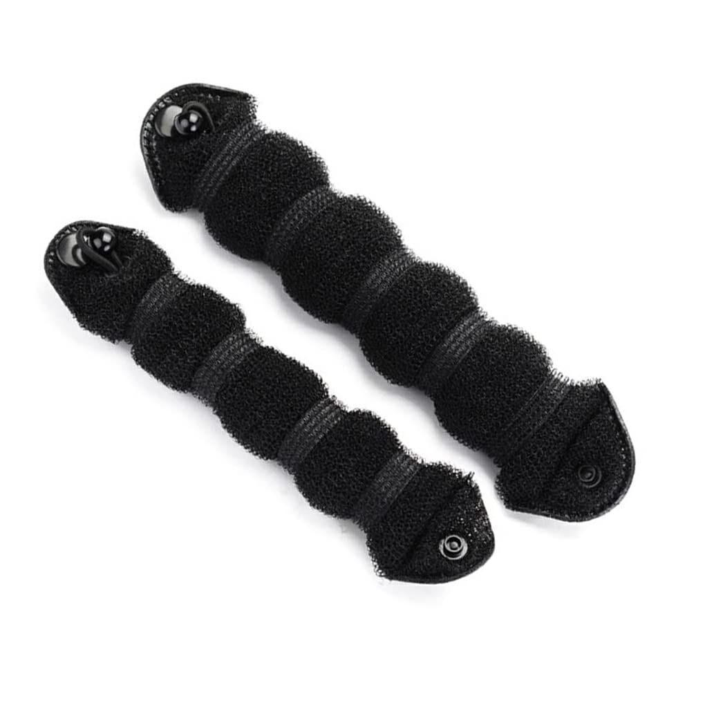 IOIUSKKU Hair Bun Maker - Synthetic Wig Sponge Headband for Quick & Easy Updos - Styling Tool Accessories for Women & Girls - Perfect for Performances, Cosplay & Daily Use - Black