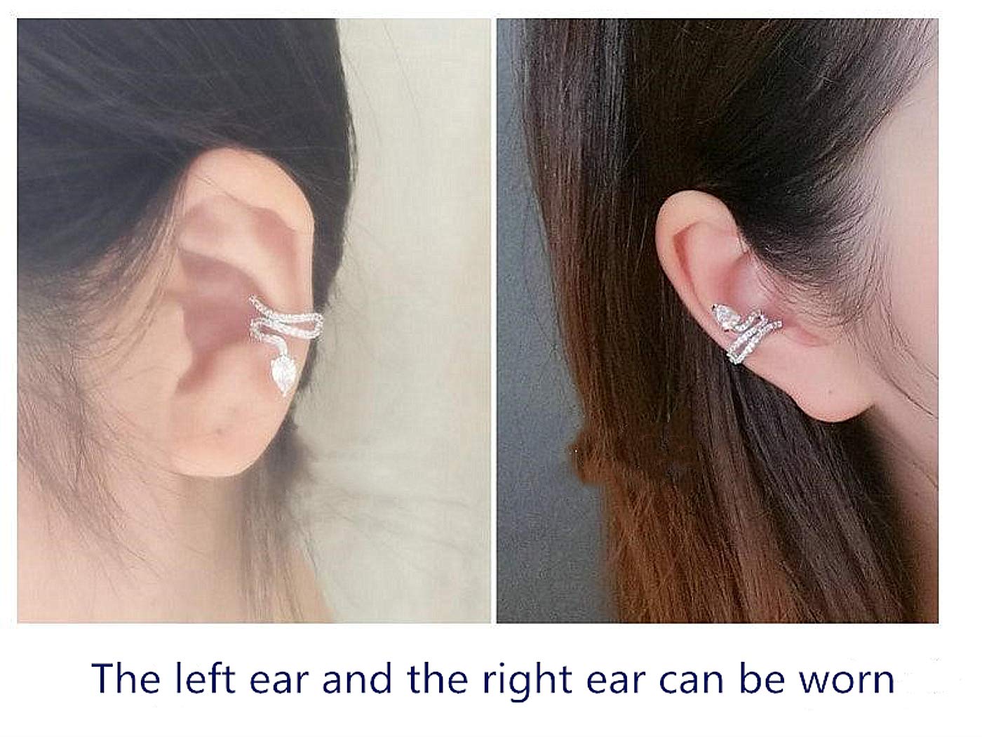 Trendy Cubic Zirconia Ear Cuff - Colorful CZ Non-Pierced Clip Earrings for Women | Perfect for Parties, Weddings & Everyday Wear