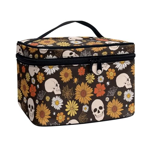 Gothic Skull Daisy Floral