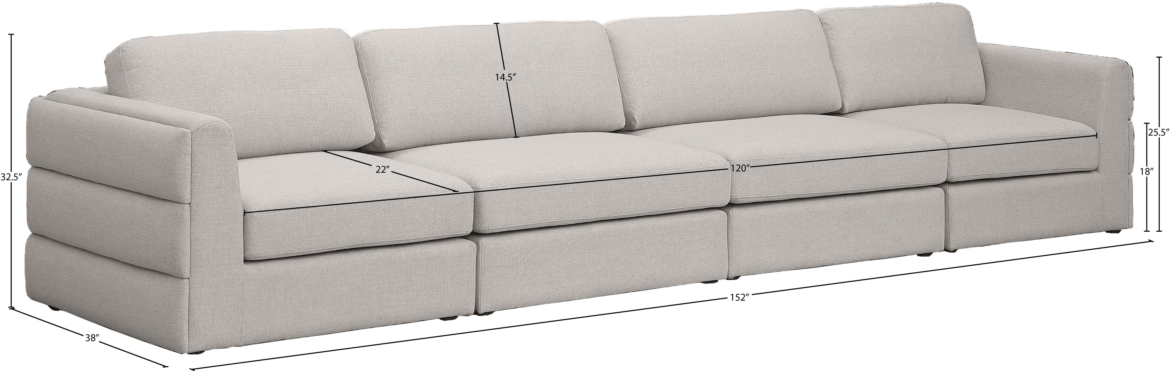 Beckham Durable Linen Textured Fabric Modular Sectional Sofa - Modern Living Room Furniture for Small Spaces & Apartments | Comfortable Lounge Seating for Family Gatherings & Movie Nights