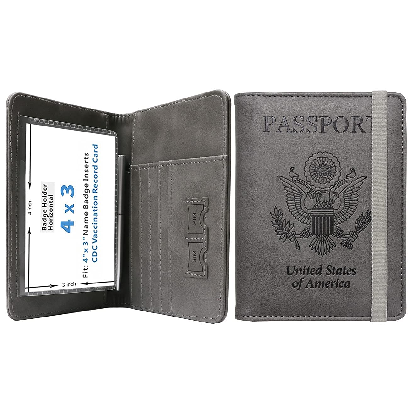 Premium Travel Accessories Set - RFID Blocking Passport Holder & Vaccine Card Protector Combo | Perfect for International Flights, Vacations and Business Trips