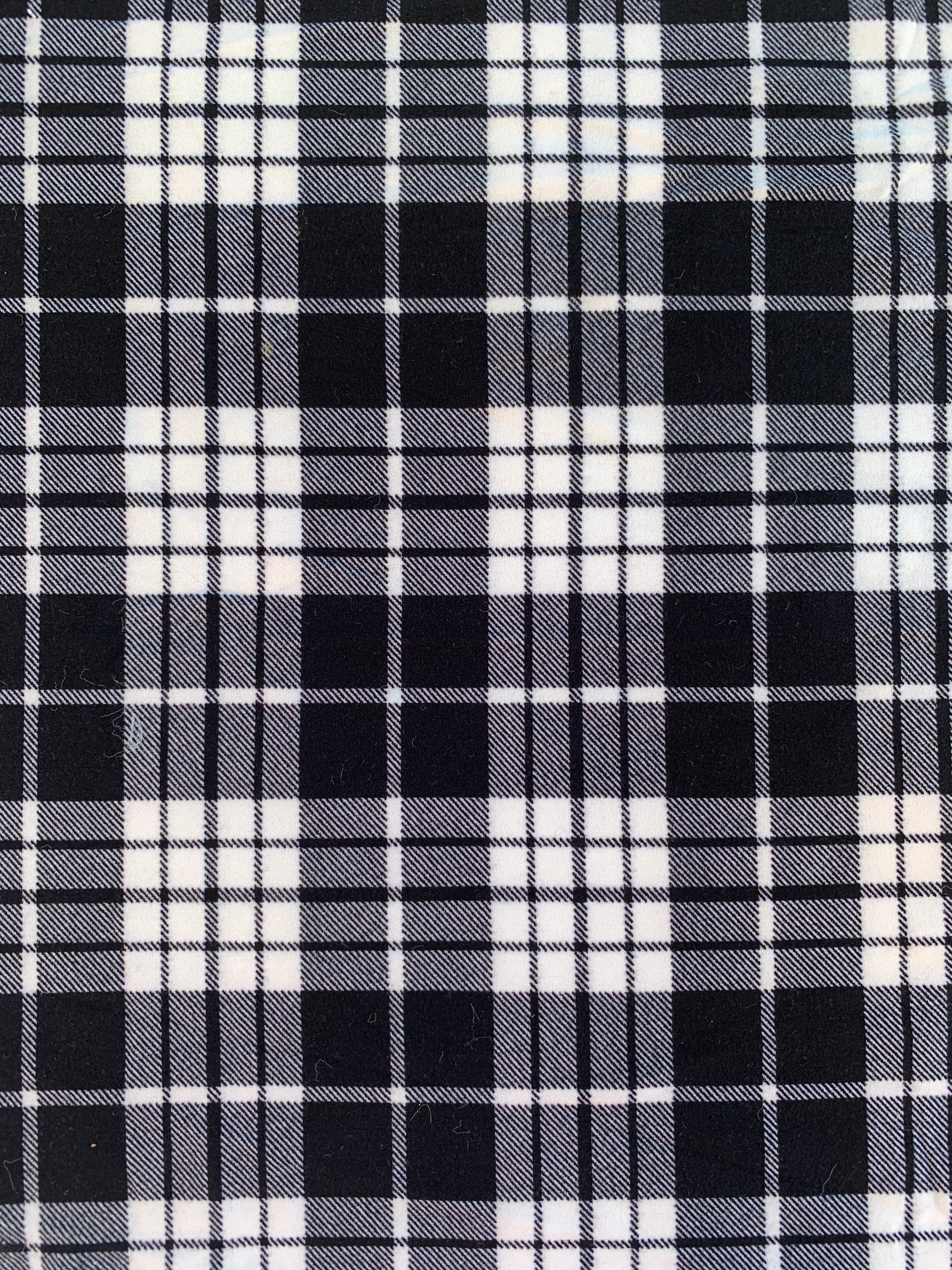 Black and White Tartan Face Mask - Reusable Washable Cotton Fabric for Daily Protection - Perfect for Work, Travel, and Outdoor Activities