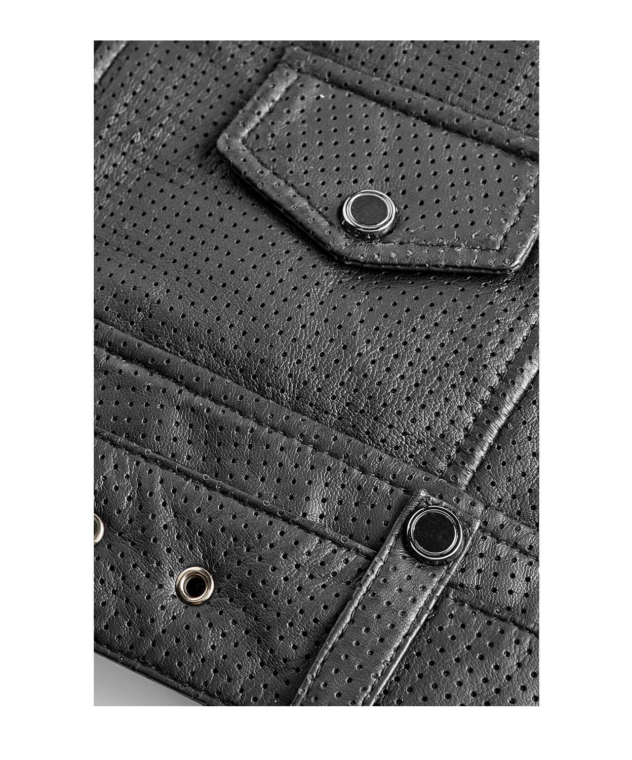 Classic Biker Jacket for Men - Genuine Leather Motorcycle Jacket with Removable Hood | Perfect for Summer Riding, Casual Outfits & Outdoor Adventures
