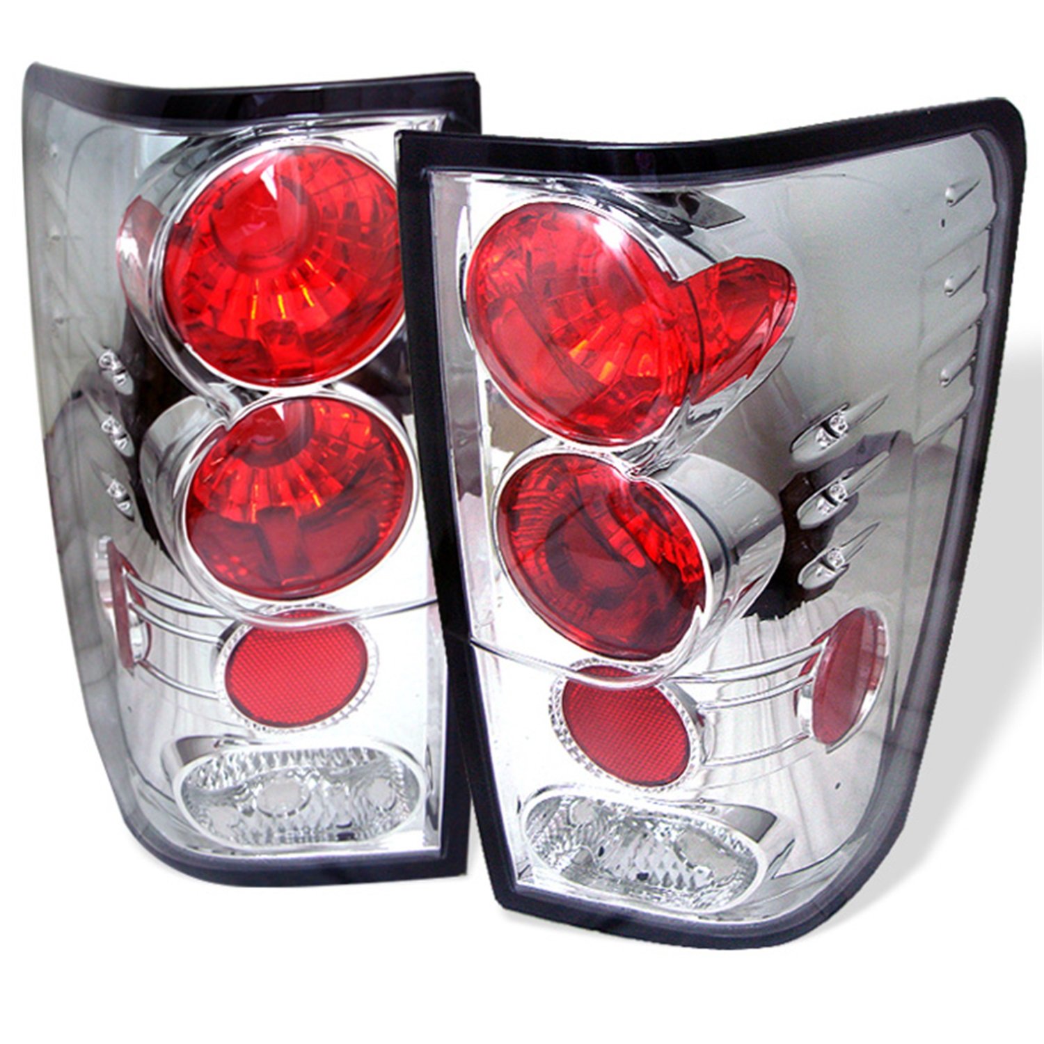 Spyder Auto Euro Style LED Tail Lights - Chrome/Clear Lens - Compatible with BMW 3 Series, 5 Series - Enhances Rear Visibility & Style for Night Driving