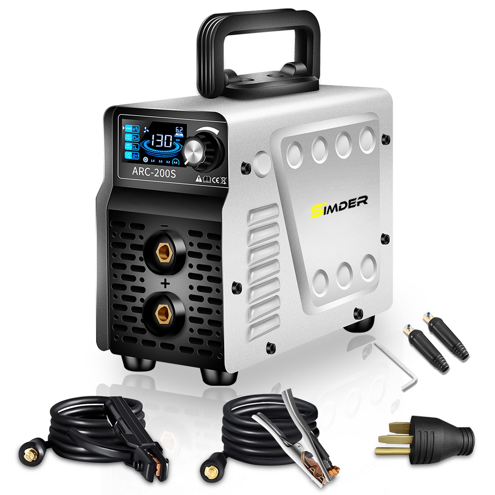 SSimder ARC 200S Stick Welder - 200 Amp Lift TIG/Stick 2-in-1 Welding Machine for Home DIY, Metal Fabrication & Auto Repair | Portable & Lightweight