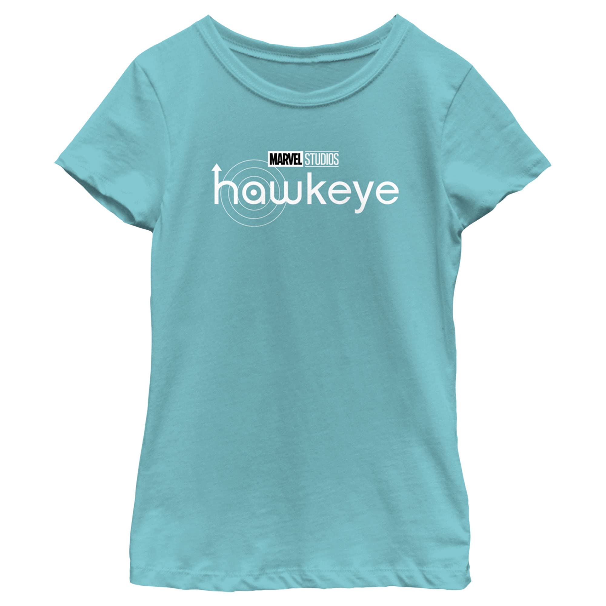 Marvel Hawkeye Yellow Logo Girls T-Shirt | Superhero Graphic Tee for Kids | Perfect for Cosplay, Birthday Gifts & Marvel Fan Collections