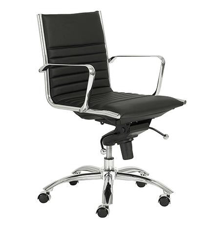 EURO Dirk Ergonomic Low Back Office Chair - Adjustable Height & Swivel for Home & Office Workspace