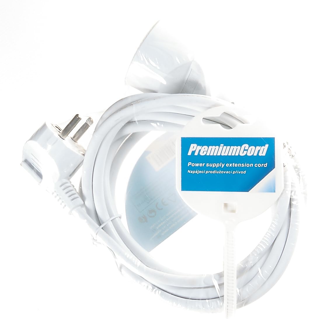 PPE1-03 White Power Extension Cord - 3 Outlet Surge Protector with 6ft Cable for Home Office & Workshop Use