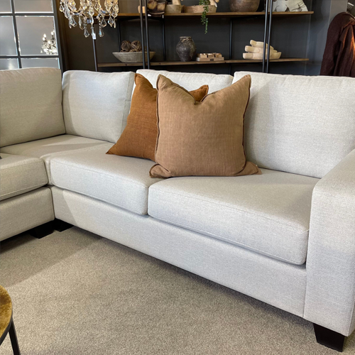 Bellamy 3 + 2.5 Corner Lounge Suite in Bolt Fabric | NZ Made Premium Furniture | Perfect for Living Rooms & Family Gatherings