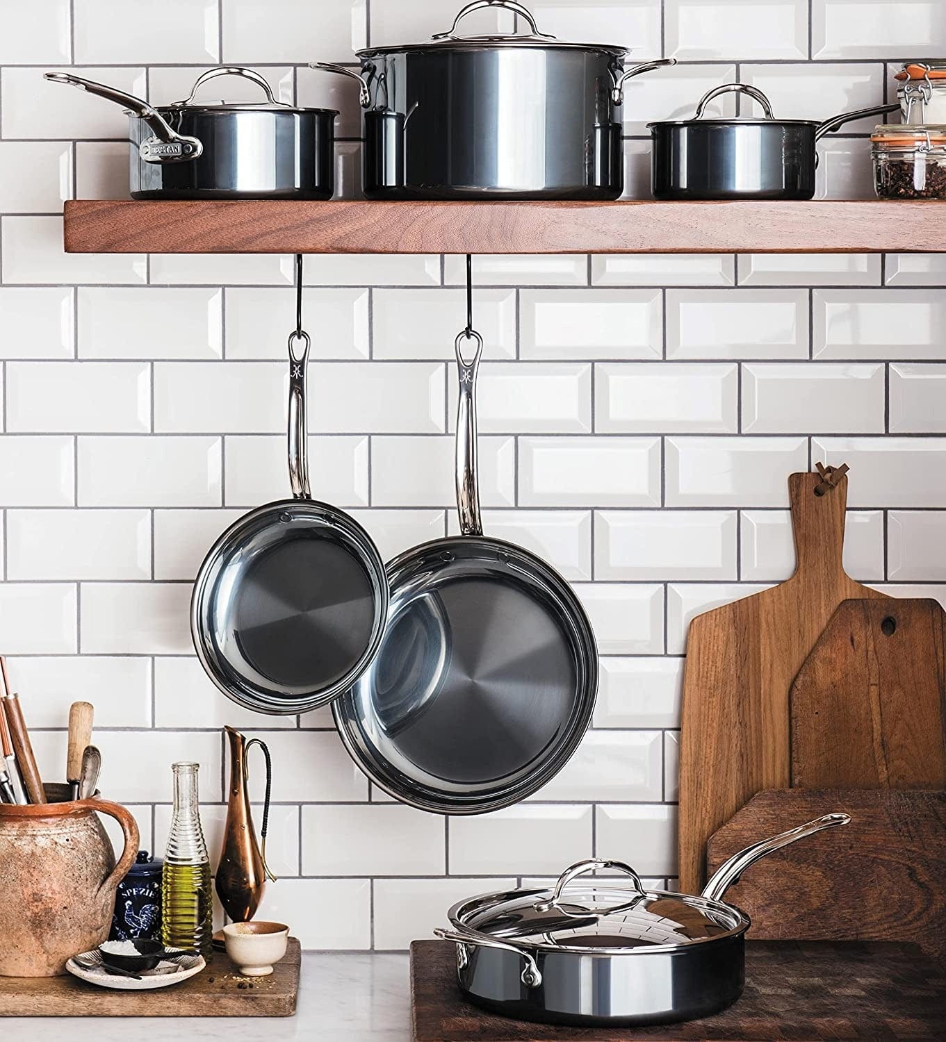 Hestan Nanobond Nonstick Covered Saute Pan with Helper Handle - 3.5 Quart Induction Compatible Cookware for Searing, Frying & Sauteing - Perfect for Home Kitchen & Professional Cooking