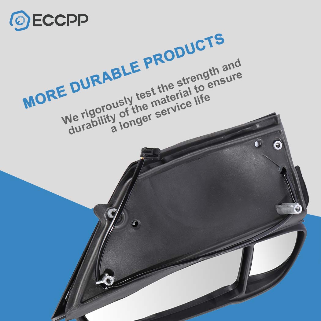 ECCPP Left Side View Mirror Replacement for 2014-2019 Ram ProMaster 3500 - Black Manual Adjustable Driver Side Mirror with Turn Signal | Perfect for Truck Upgrades & Fleet Vehicle Maintenance