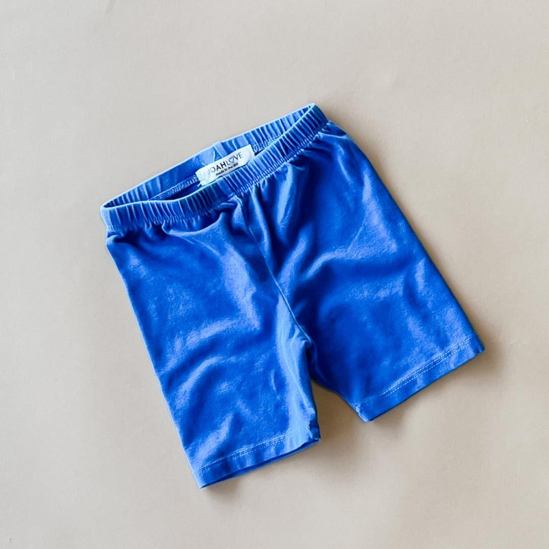 High Waist Biker Shorts for Women - Nautical Blue Workout Leggings | Yoga, Running, Gym & Cycling Activewear