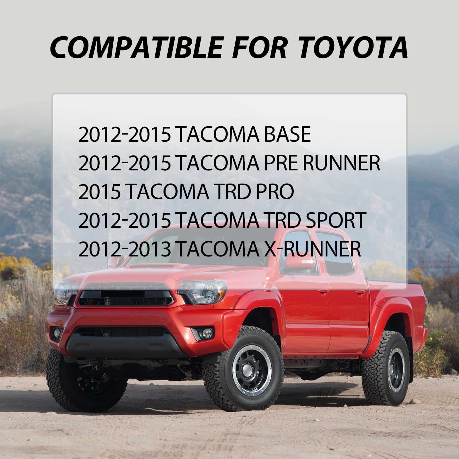 Black Textured Bumper Grille for 2012-2015 Tacoma - Off-Road Upgrade