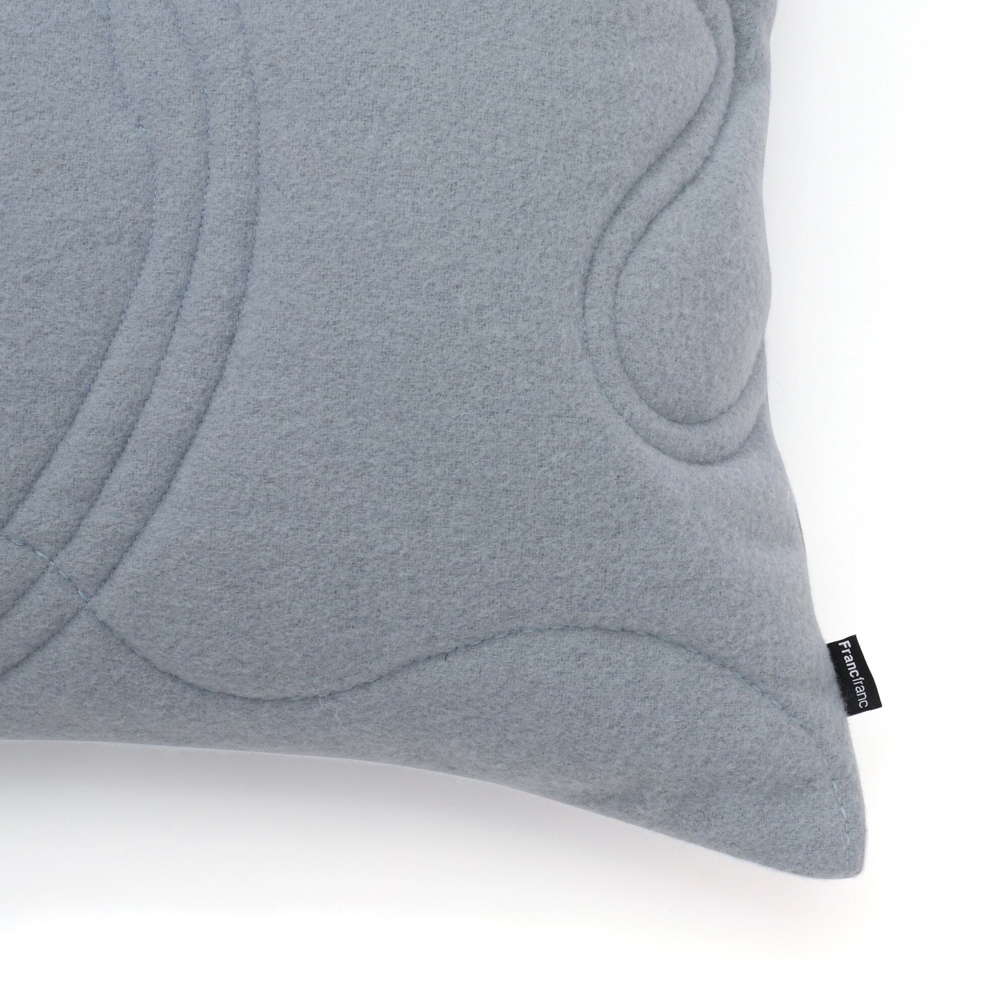 Soft Blue Felt Quilt Cushion Cover 45x45cm - Cozy Home Decor for Sofa, Bed, or Chair - Premium Quality & Washable Fabric