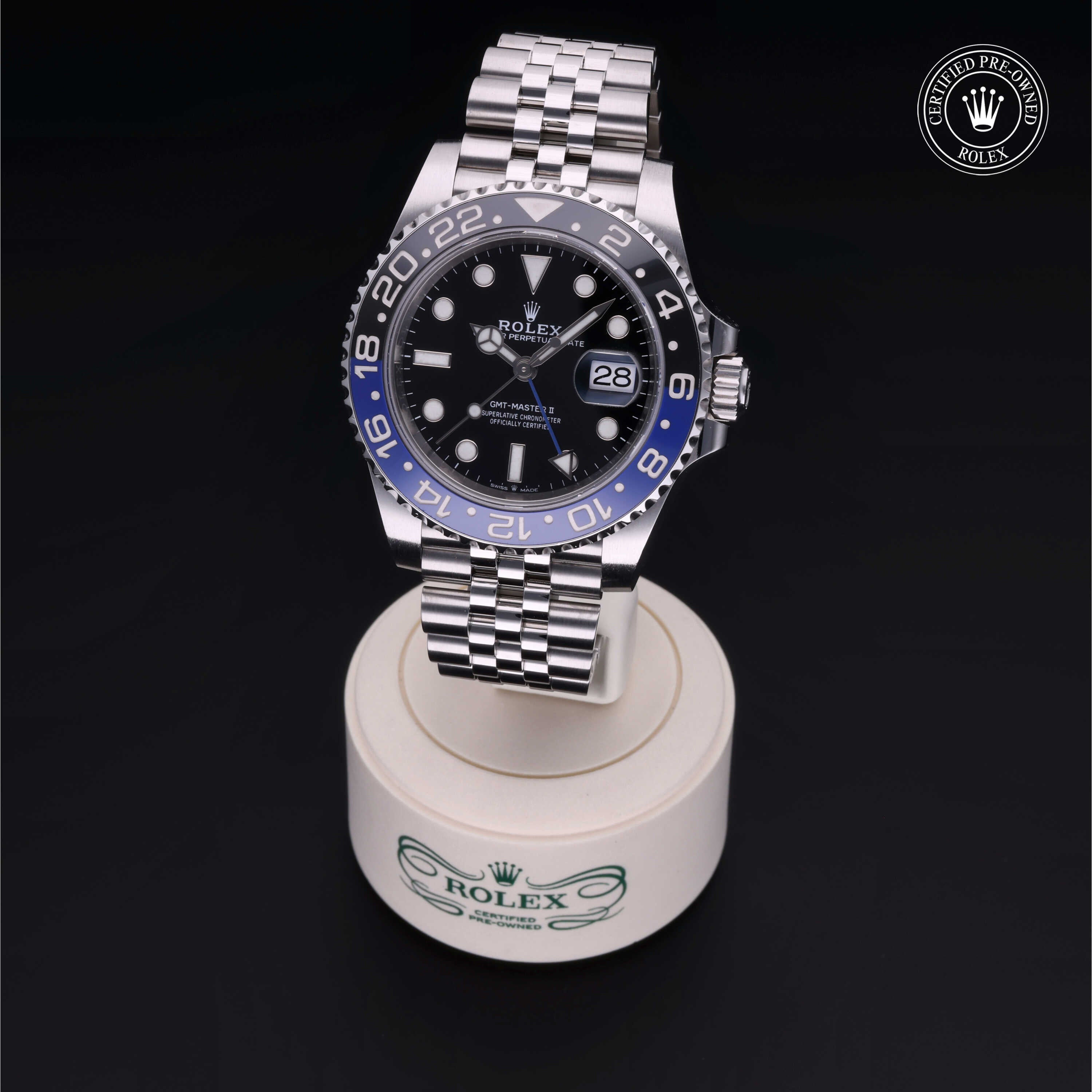 Rolex GMT-Master II Luxury Men's Watch - Stainless Steel, Automatic Movement, Waterproof - Perfect for Travel, Business & Everyday Wear