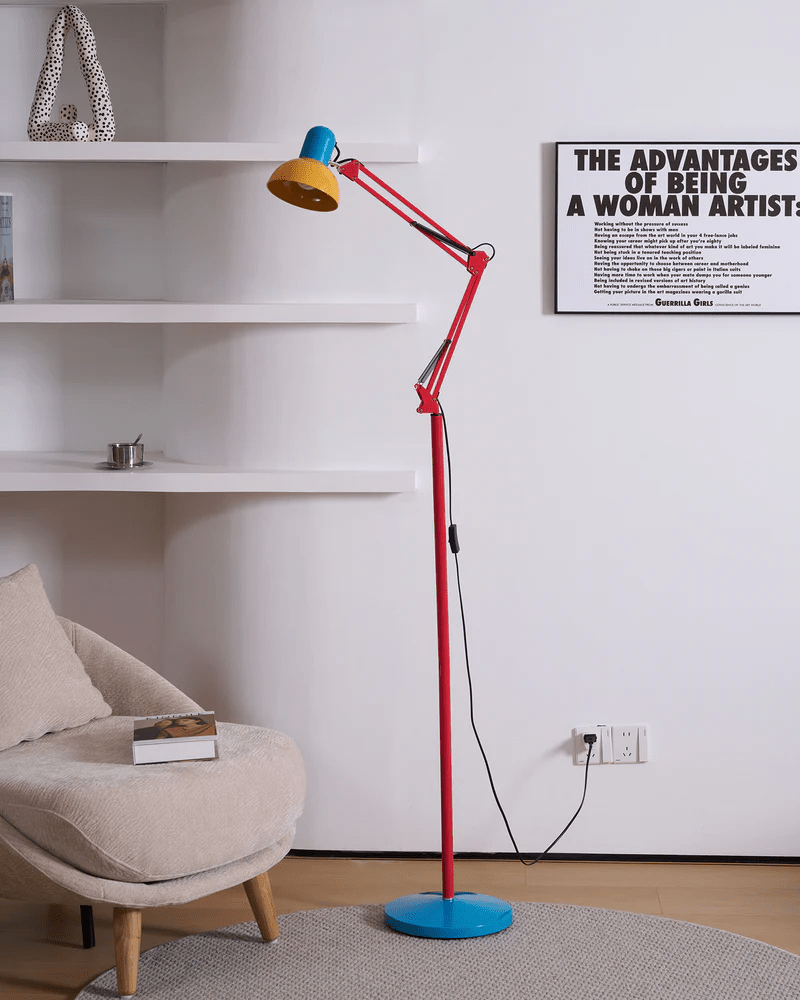 Flexi Memphis Floor Lamp - Adjustable Modern LED Standing Light for Living Room, Bedroom, or Office - Perfect for Reading, Working, and Ambient Lighting