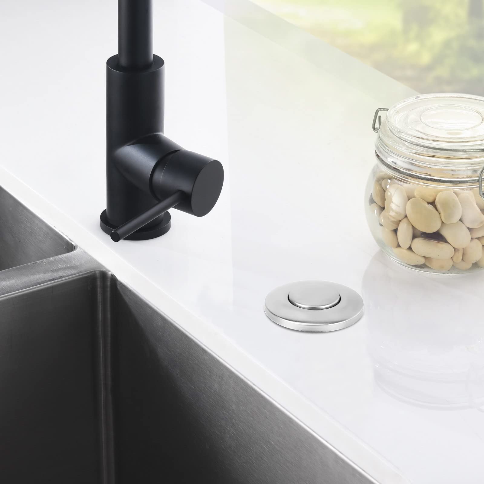 HK Garbage Disposal Air Switch Kit with Power Cord - 2.5
