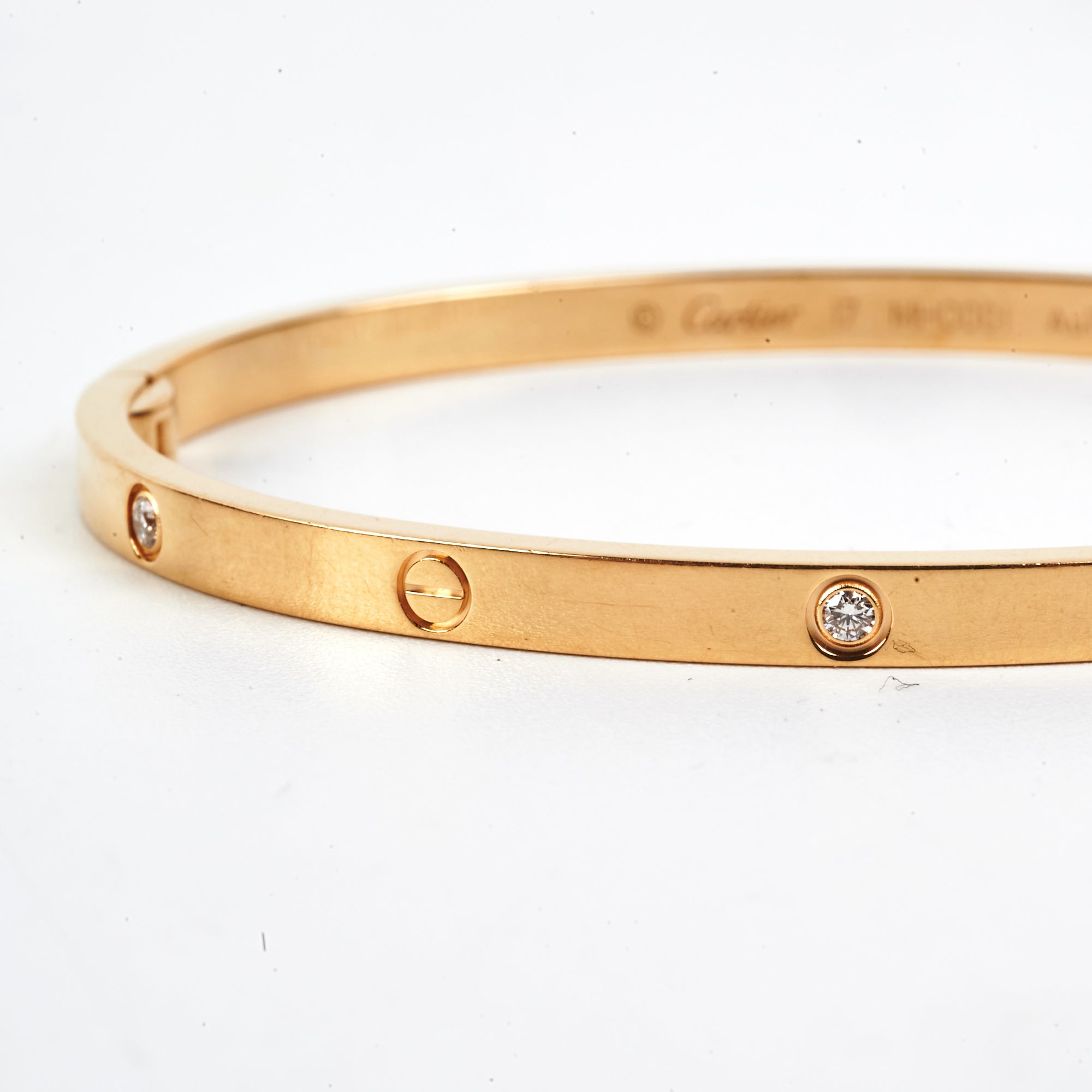 Cartier Love 17 Small 6 Diamond Bracelet 18K Gold Luxury Jewelry - Perfect for Anniversary Gifts & Special Occasions